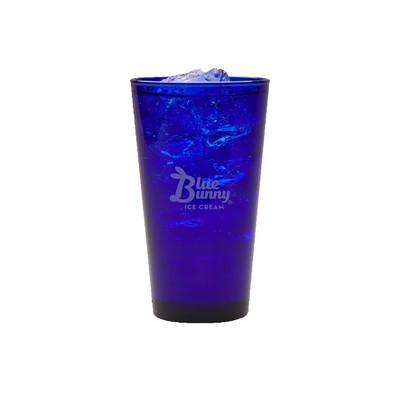 17 oz. Cobalt Pint Glass - USA, Laser, Standard